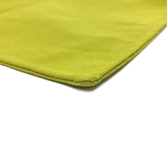 Auth HERMES Large Pouch Pouch Canvas GreenBased/SilverHardware - Picture 10 of 12